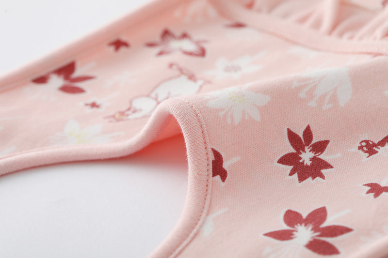 Vauva x Moomin FW23 - Baby Girls Moomin All Over Print Ruffle Cotton Bib (Pink) product image 4