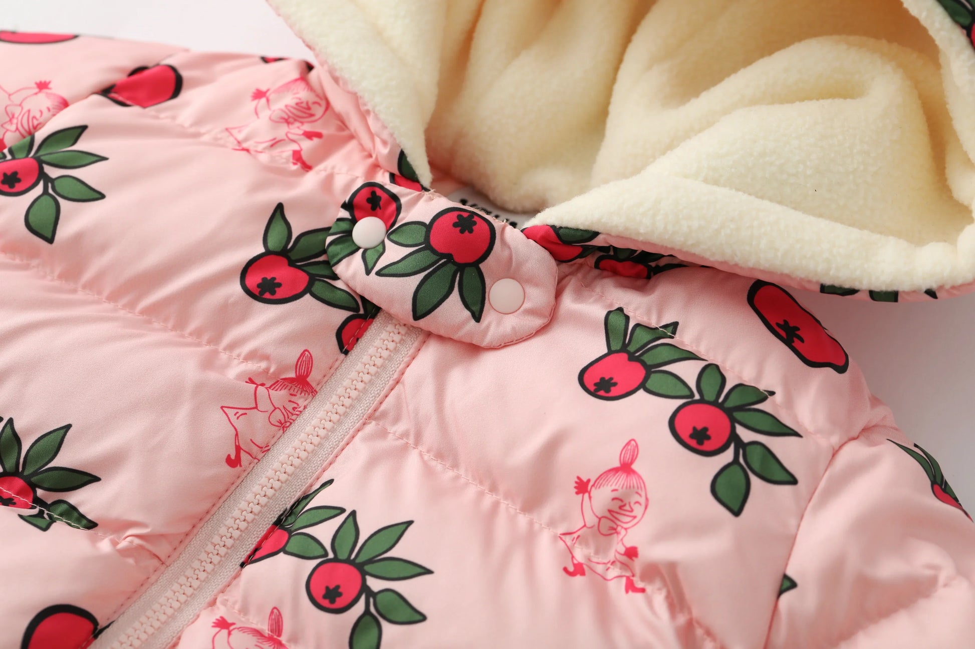 Vauva x Moomin Vauva x Moomin FW23 - Baby Girls Moomin Print Coat with Hood (Pink) Coat & Jacket