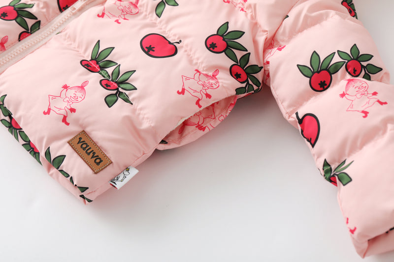 Vauva x Moomin FW23 - Baby Girls Moomin Print Coat with Hood (Pink)