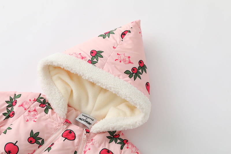 Vauva x Moomin FW23 - Baby Girls Long Sleeve Padded Romper (Pink) product image zoom