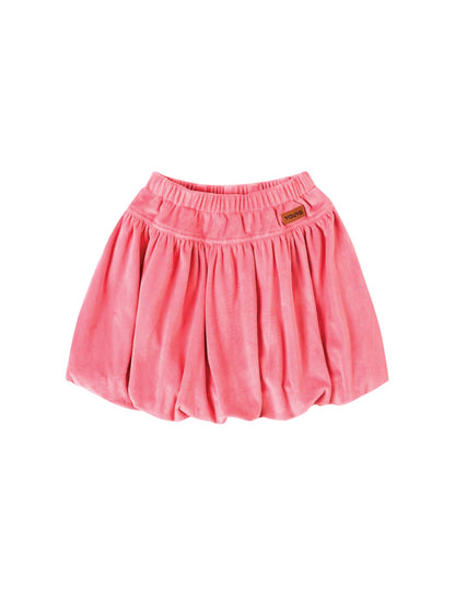 Girls Leisure Velvet Pink Skirt