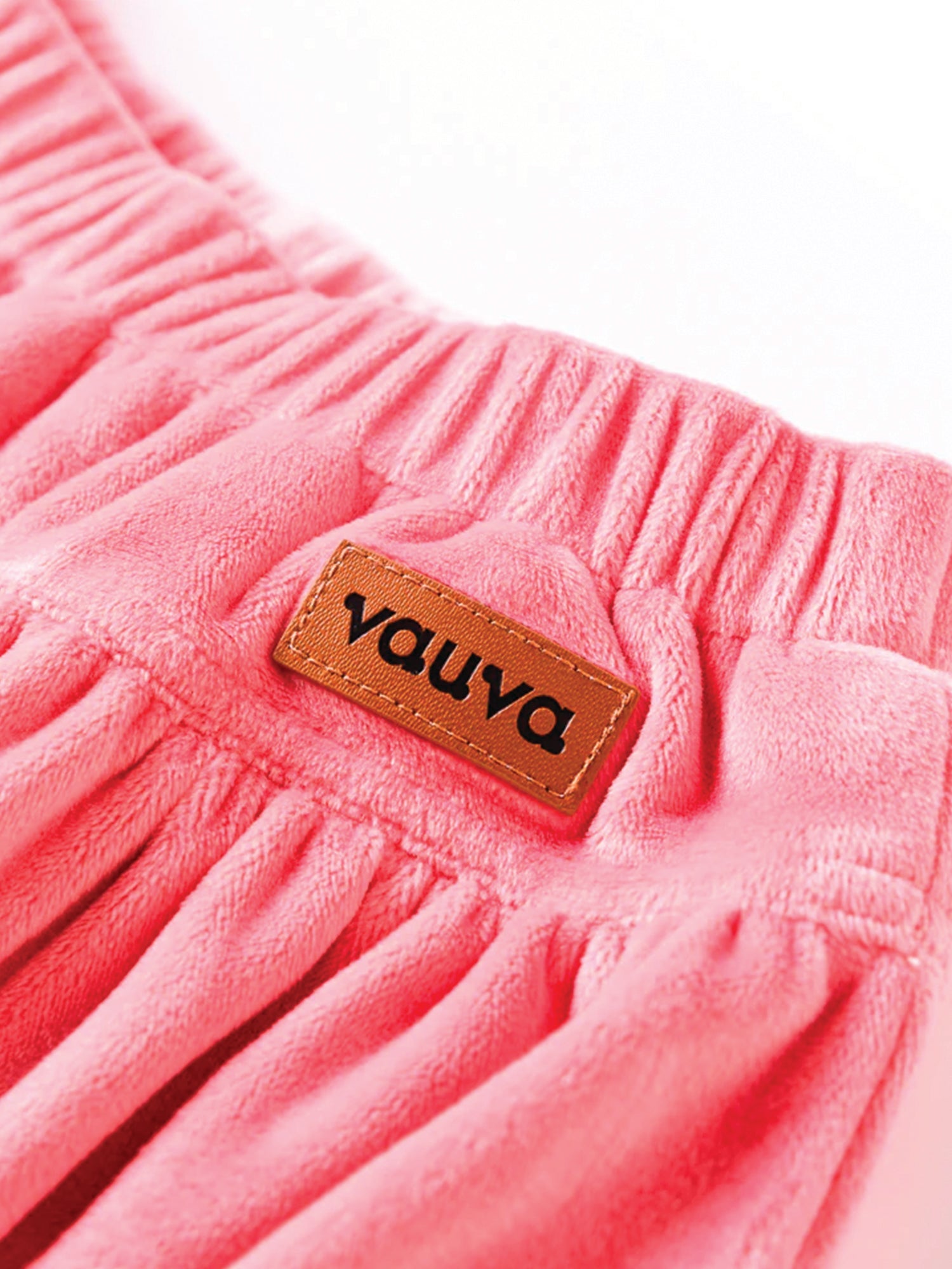 Girls Leisure Velvet Pink Skirt