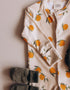 Lemon Print Button‑Front Sleepsuit (GOTS)
