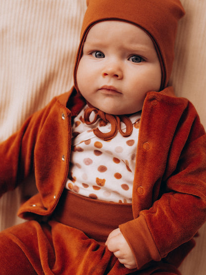 Small Dots Longsleeve Wrap Bodysuit (GOTS)