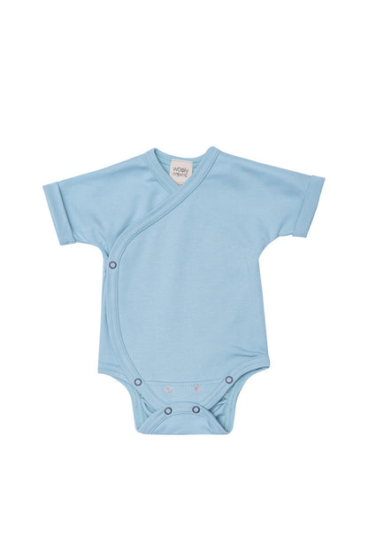 Wooly Organic Wooly Organic Short Sleeve Wrap Bodysuit Bodysuit