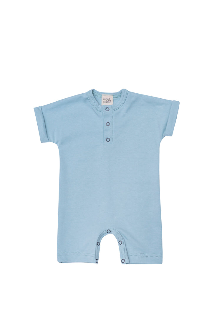 Wooly Organic Wooly Organic Shortie - Mint Bodysuit