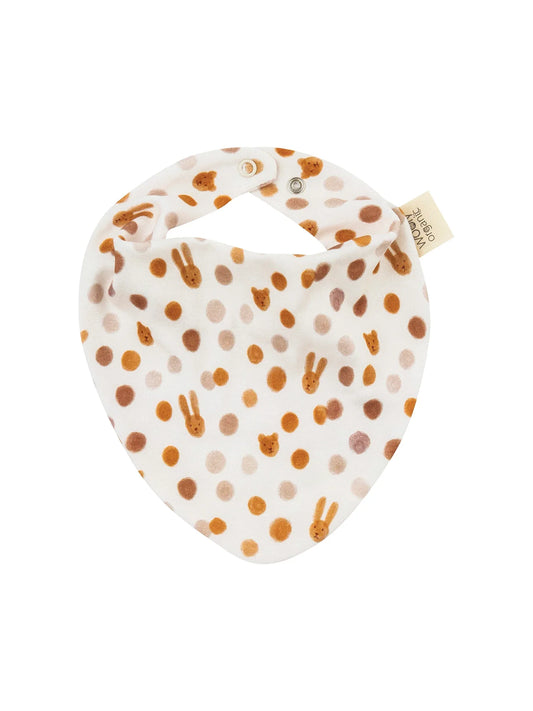 Bunny Print Bandana Bib