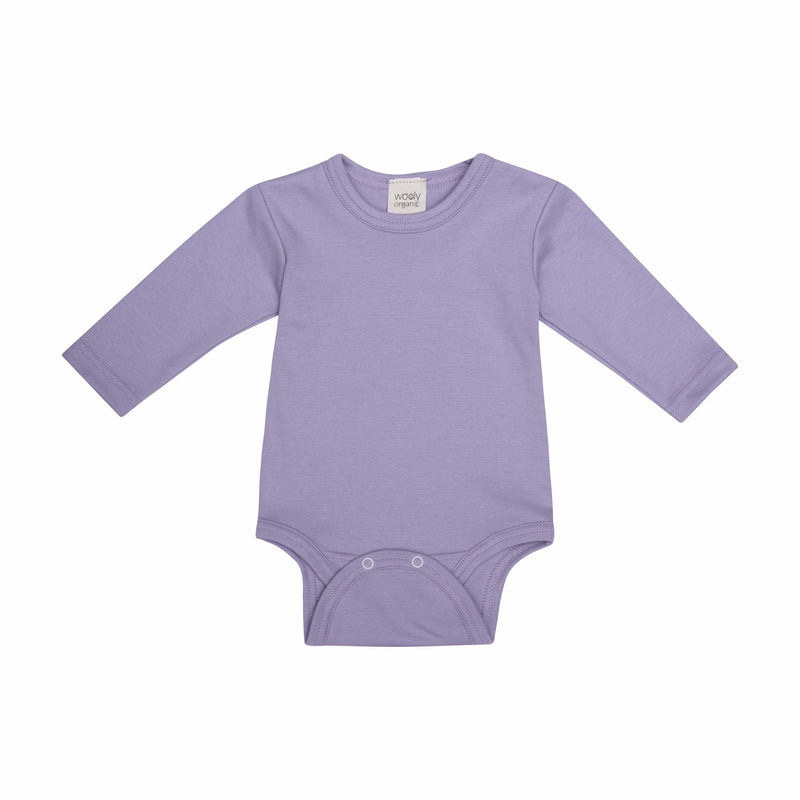 Wooly Organic - Long Sleeve Bodysuit (Purple) - My Little Korner