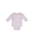 Wooly Organic Wooly Organic - Long sleeve bodysuit (Purple White Stripes) Bodysuit