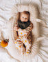 Lemon Print Wrap Sleepsuit with Feet (GOTS)