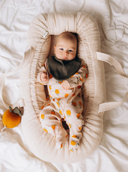 Lemon Print Wrap Sleepsuit with Feet (GOTS)