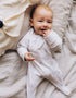 Bird Print Wrap Sleepsuit with Feet (GOTS)