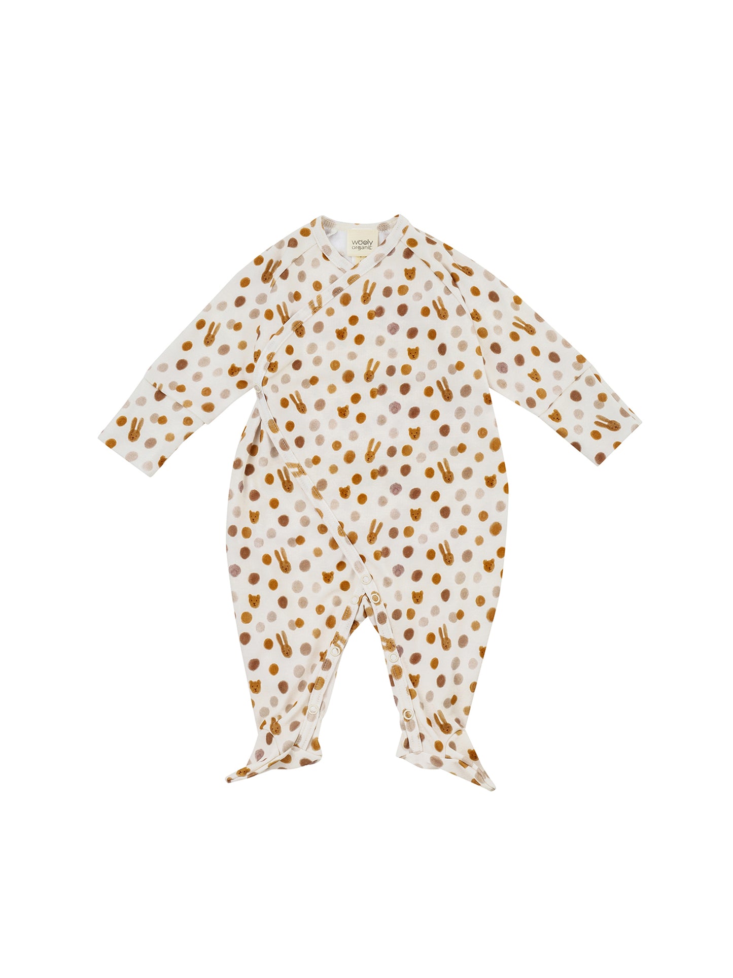 Small Dots Wrap Sleepsuit (GOTS)