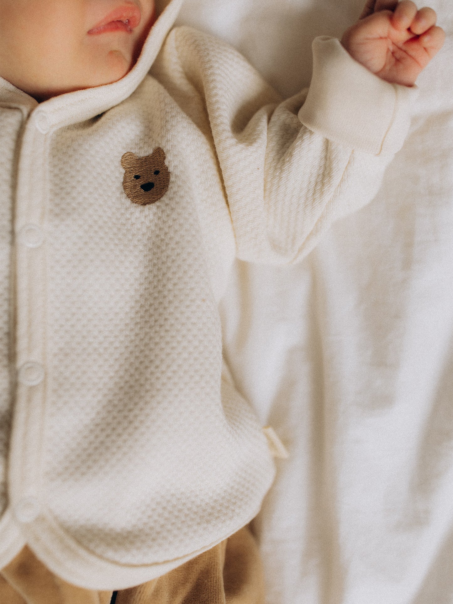 Jacket With Hoodie With Embroidery (GOTS)