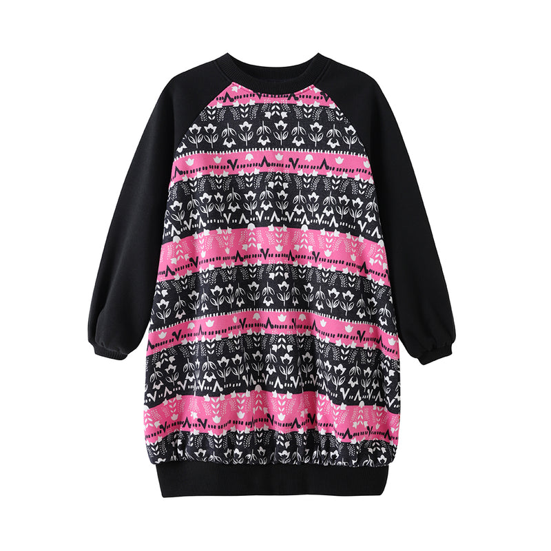 Vauva FW23 - Girls Organic Cotton Long Sweatshirt (Black) product image front