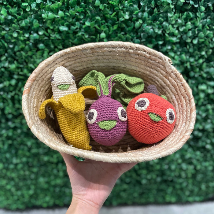 MyuM - Peach, Banana Rattle & Beetroot Rattle Toy Set - My Little Korner