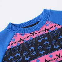 Vauva FW23 - Girls Organic Cotton Long Sweatshirt (Royal Blue) product image front zoom in