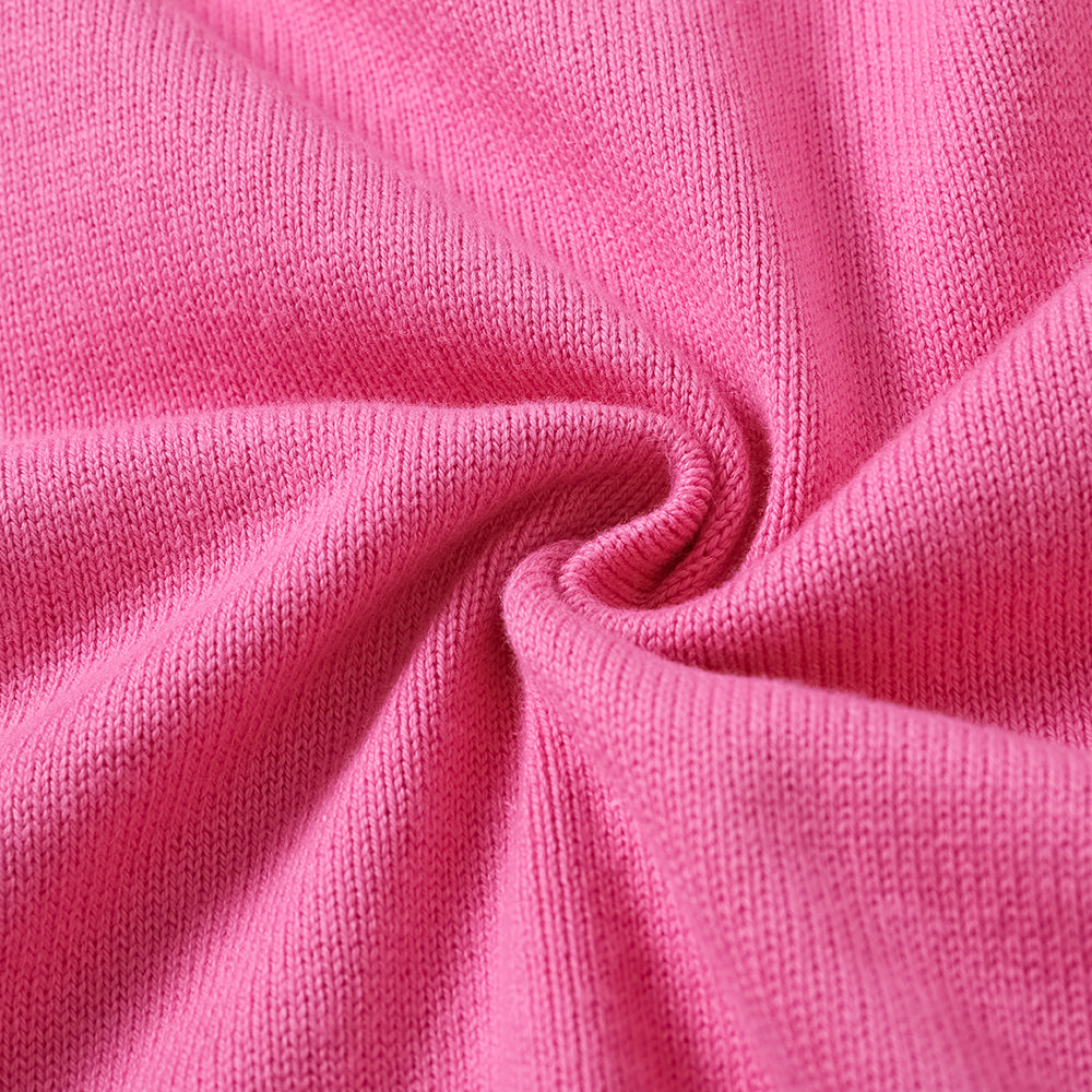 Vauva FW23 - Girls Rose Pink Printed Cotton Pullover-product image close up