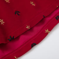 Vauva FW23 - Girls Knitted Corduroy Skirt (Red) - My Little Korner