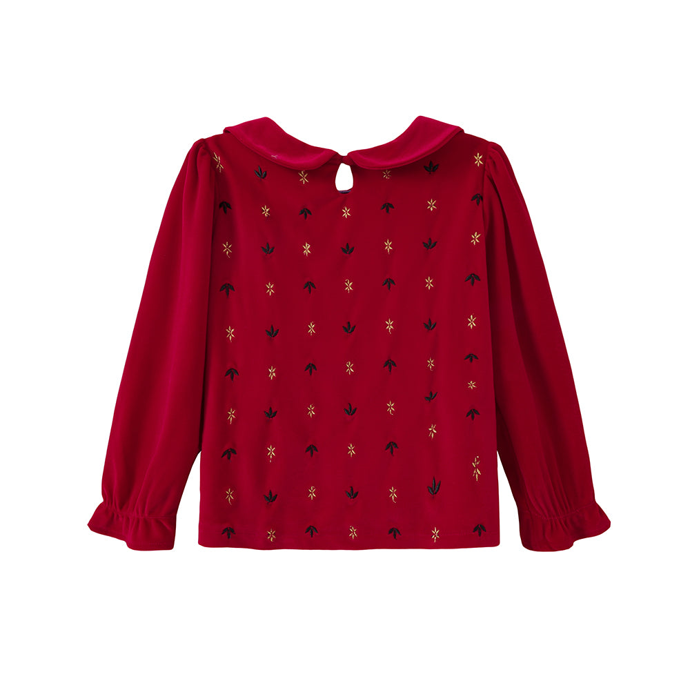 VAUVA Vauva FW23 - Girls Embroidered Corduroy Tops Tops