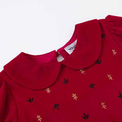 VAUVA Vauva FW23 - Girls Embroidered Corduroy Tops Tops