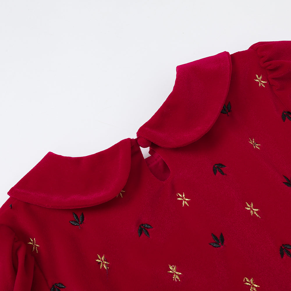 VAUVA Vauva FW23 - Girls Embroidered Corduroy Tops Tops