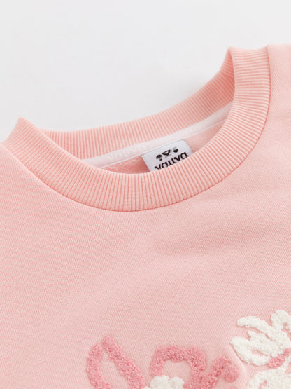 Girls Bloom Together Embroidered Sweatshirt
