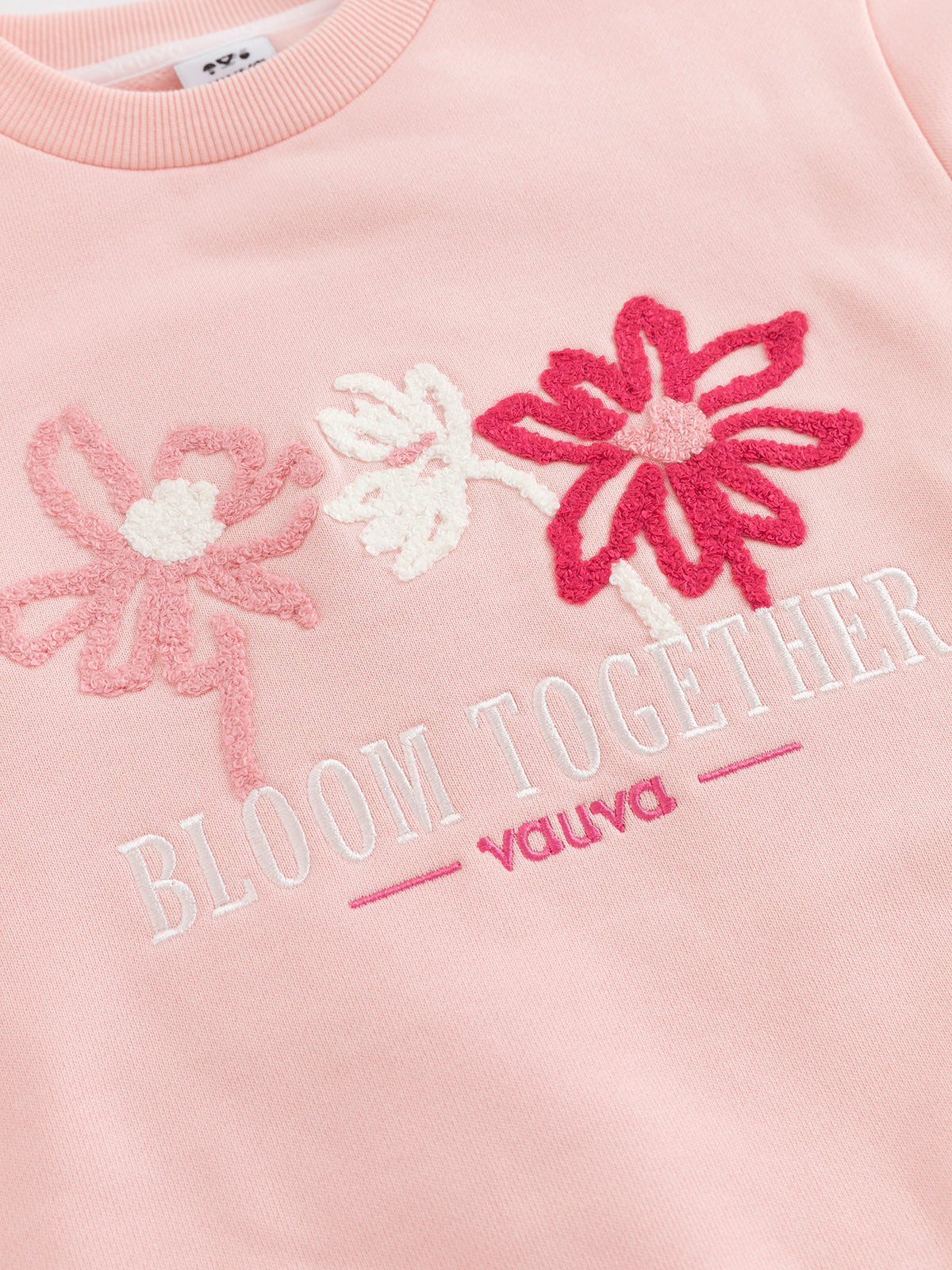 Girls Bloom Together Embroidered Sweatshirt