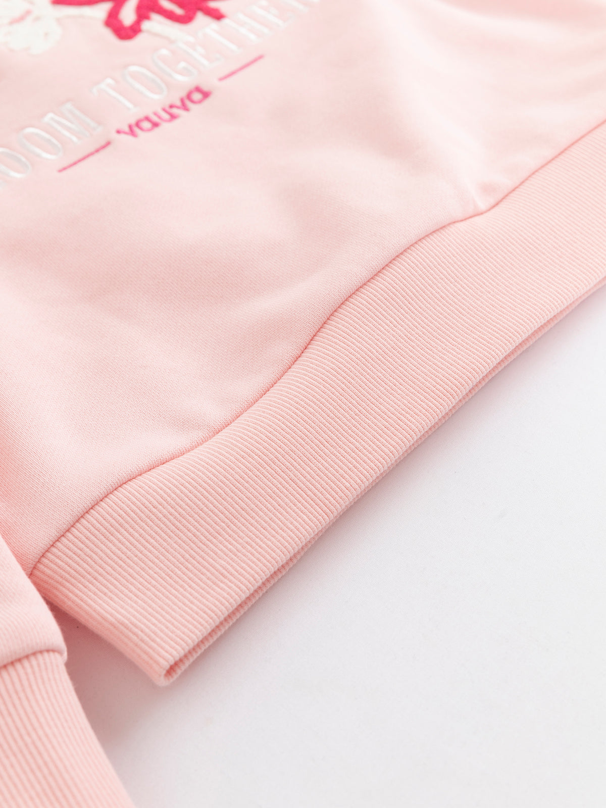 Girls Bloom Together Embroidered Sweatshirt