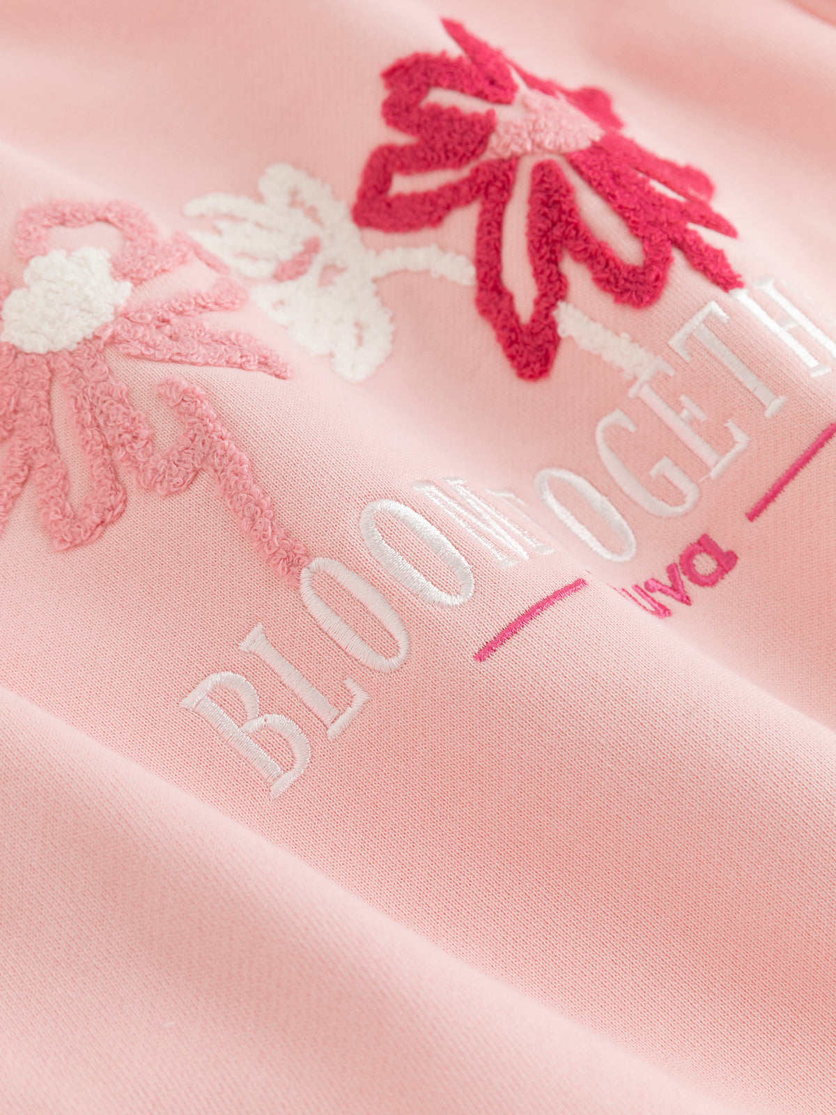 Girls Bloom Together Embroidered Sweatshirt