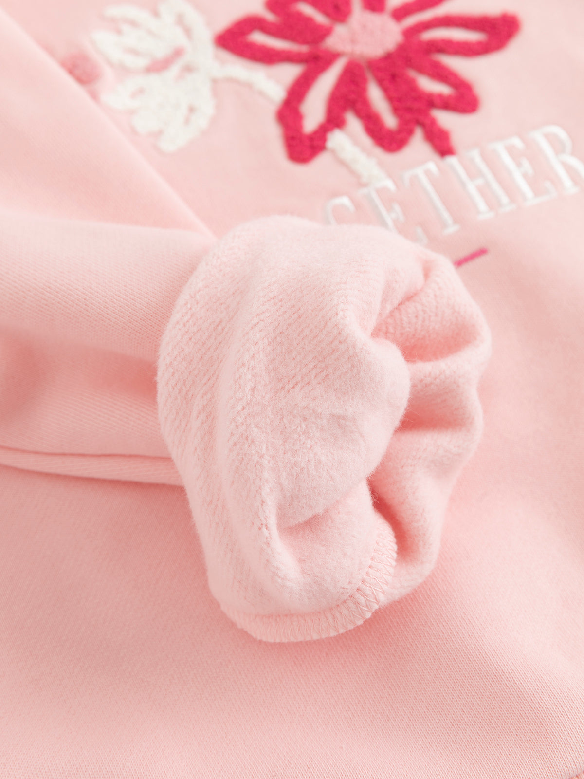 Girls Bloom Together Embroidered Sweatshirt