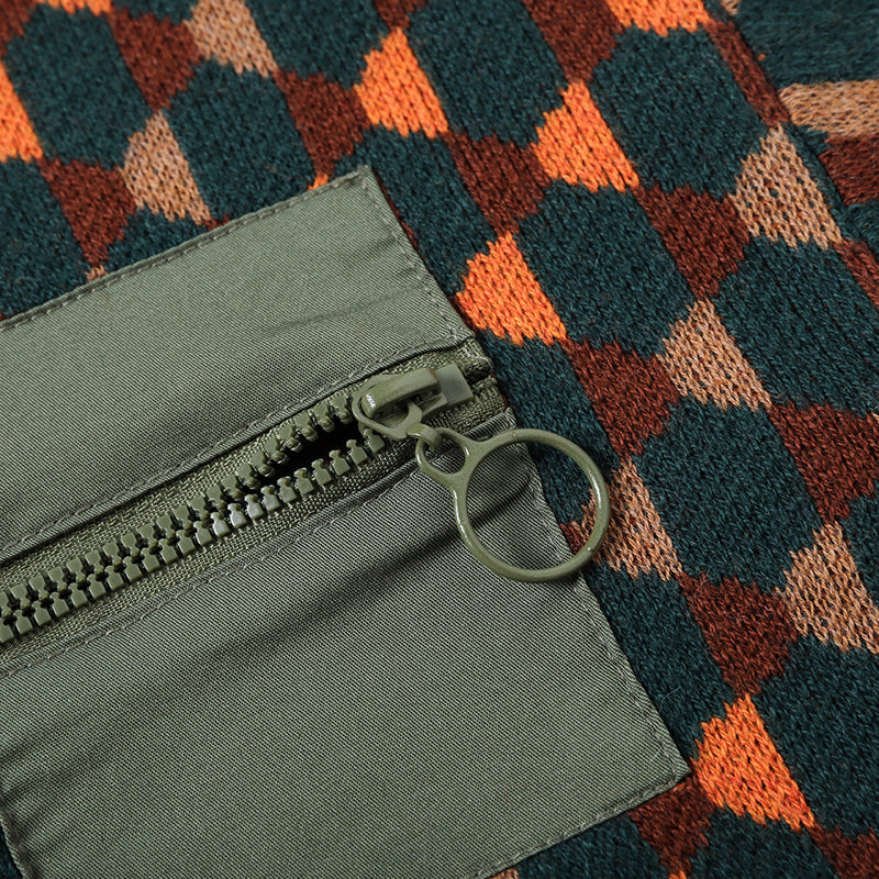 Vauva FW23 - Boys Cotton Long Sleeve Pocket Crewneck Sweatshirt (Green)-product image close up
