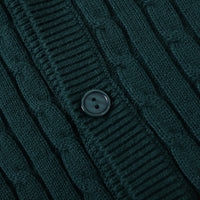 Vauva FW23 - Boys Braided Long Sleeve Knit Jacket (Green) - My Little Korner