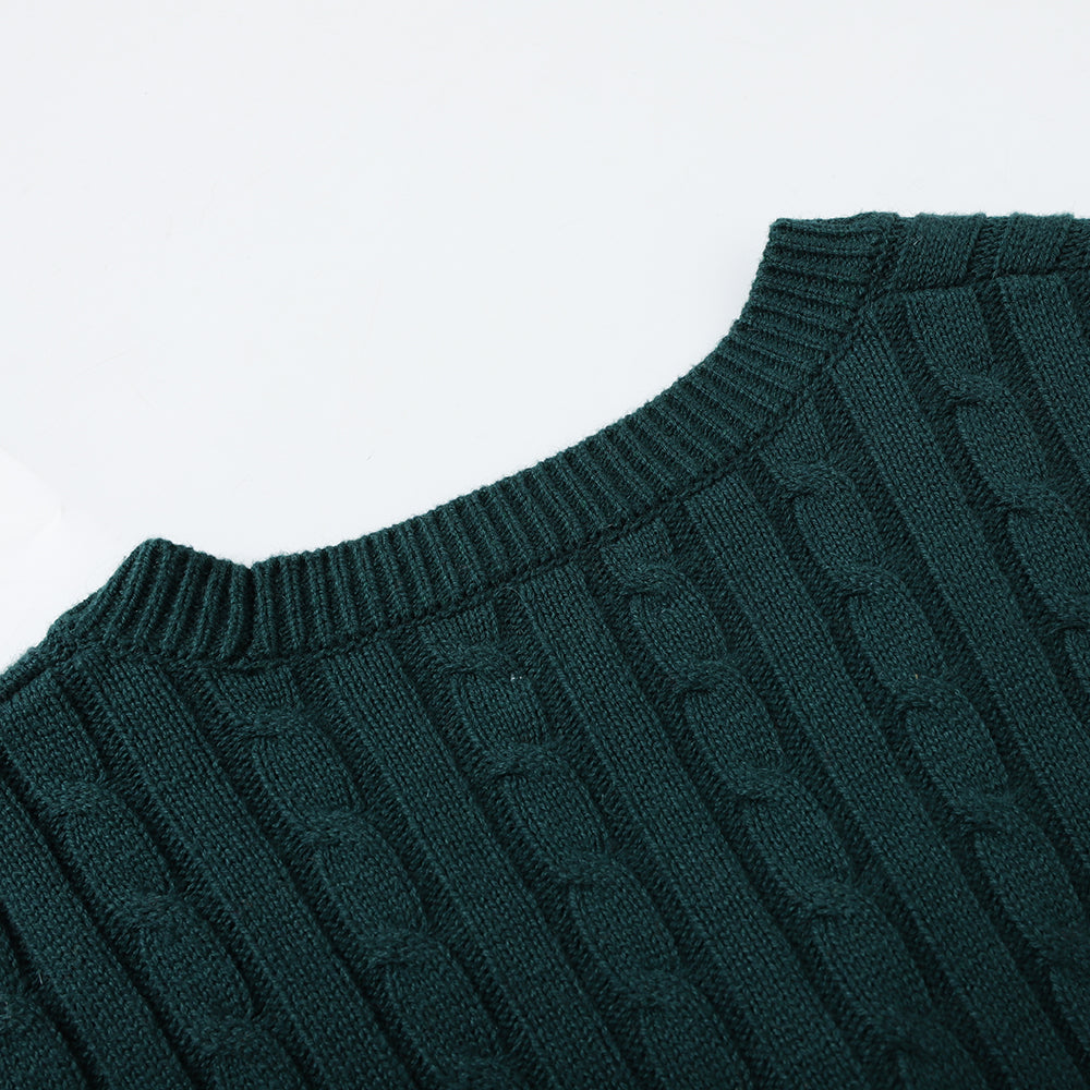 Vauva FW23 - Boys Braided Long Sleeve Knit Jacket (Green)