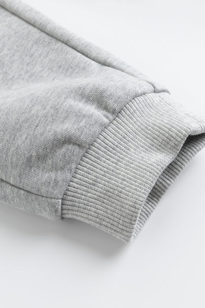 Kids Embroidered Mushroom Fleece Jogger Sweatpants