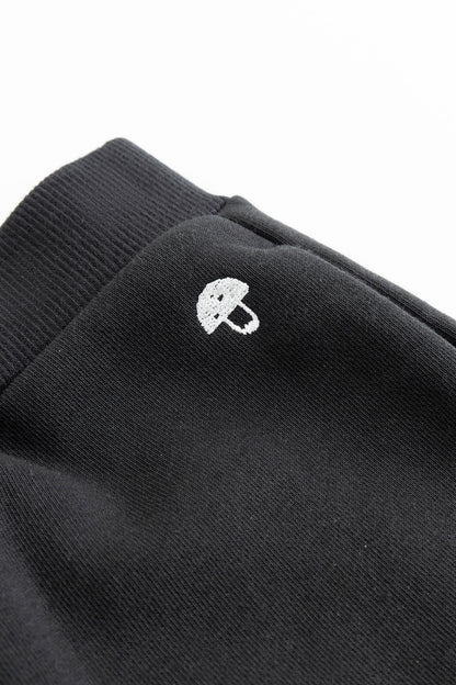 Kids Embroidered Mushroom Fleece Jogger Sweatpants
