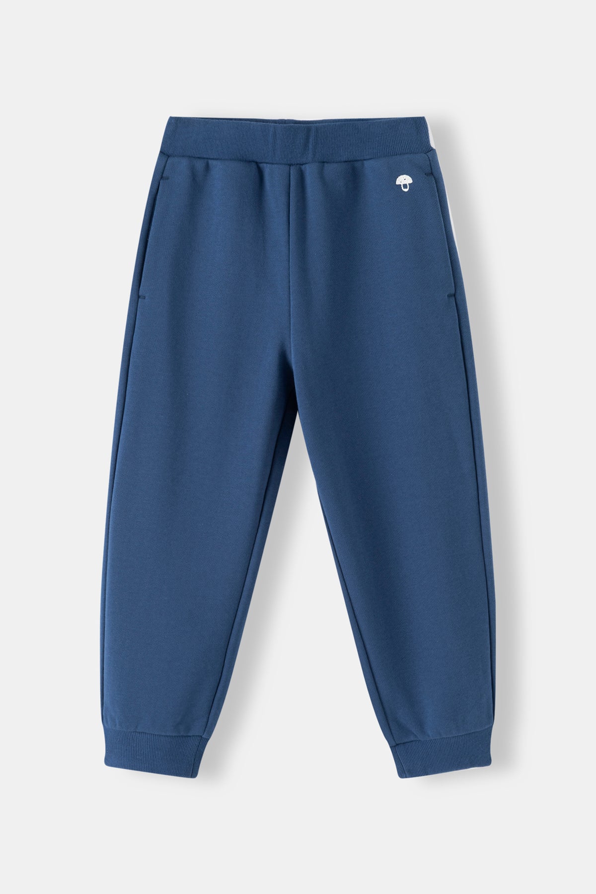Kids Embroidered Mushroom Fleece Jogger Sweatpants