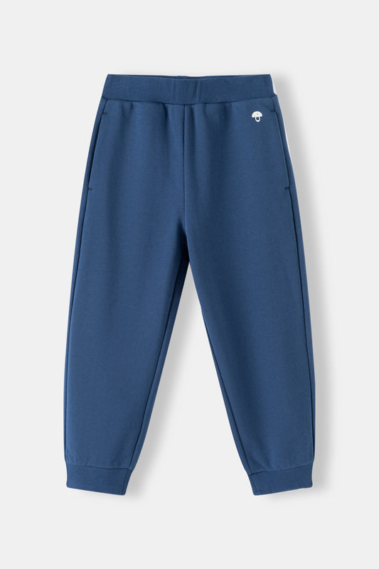 Kids Embroidered Mushroom Fleece Jogger Sweatpants