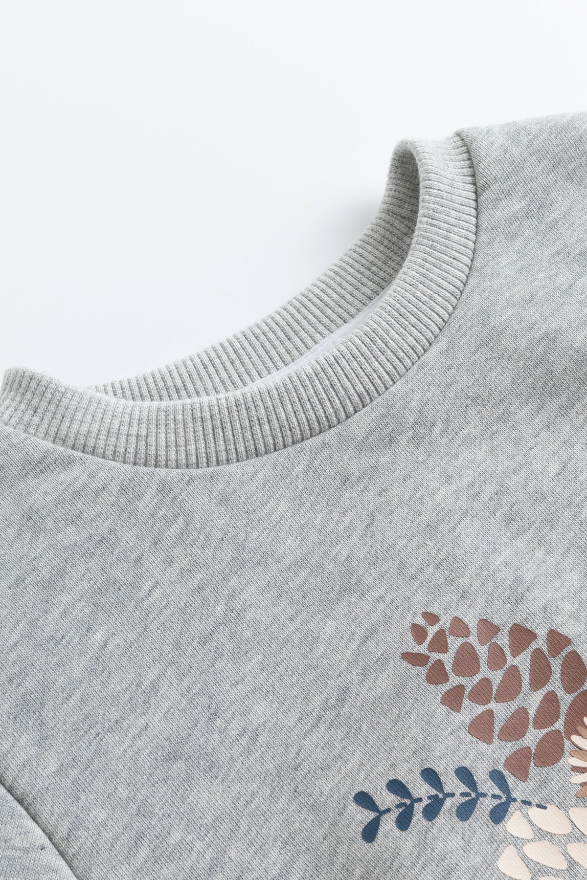 Kids Pinecone Floral Graphic Fleece Sweatshirt
