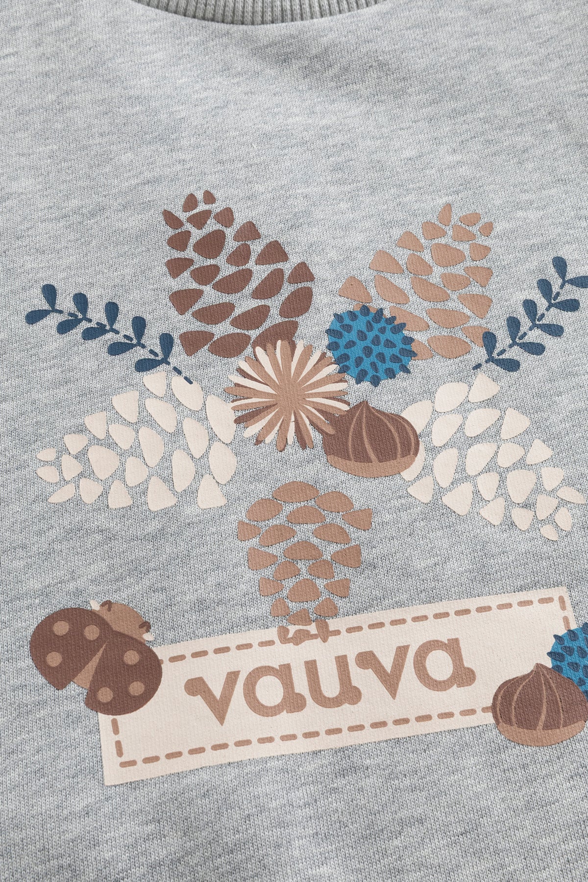 Kids Pinecone Floral Graphic Fleece Sweatshirt