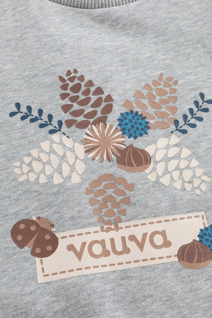 Kids Pinecone Floral Graphic Fleece Sweatshirt