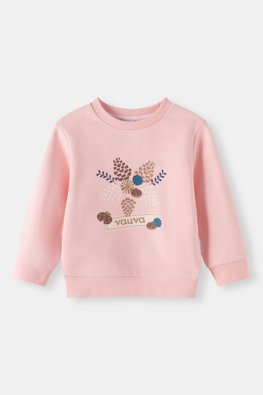 Kids Pinecone Floral Graphic Fleece Sweatshirt