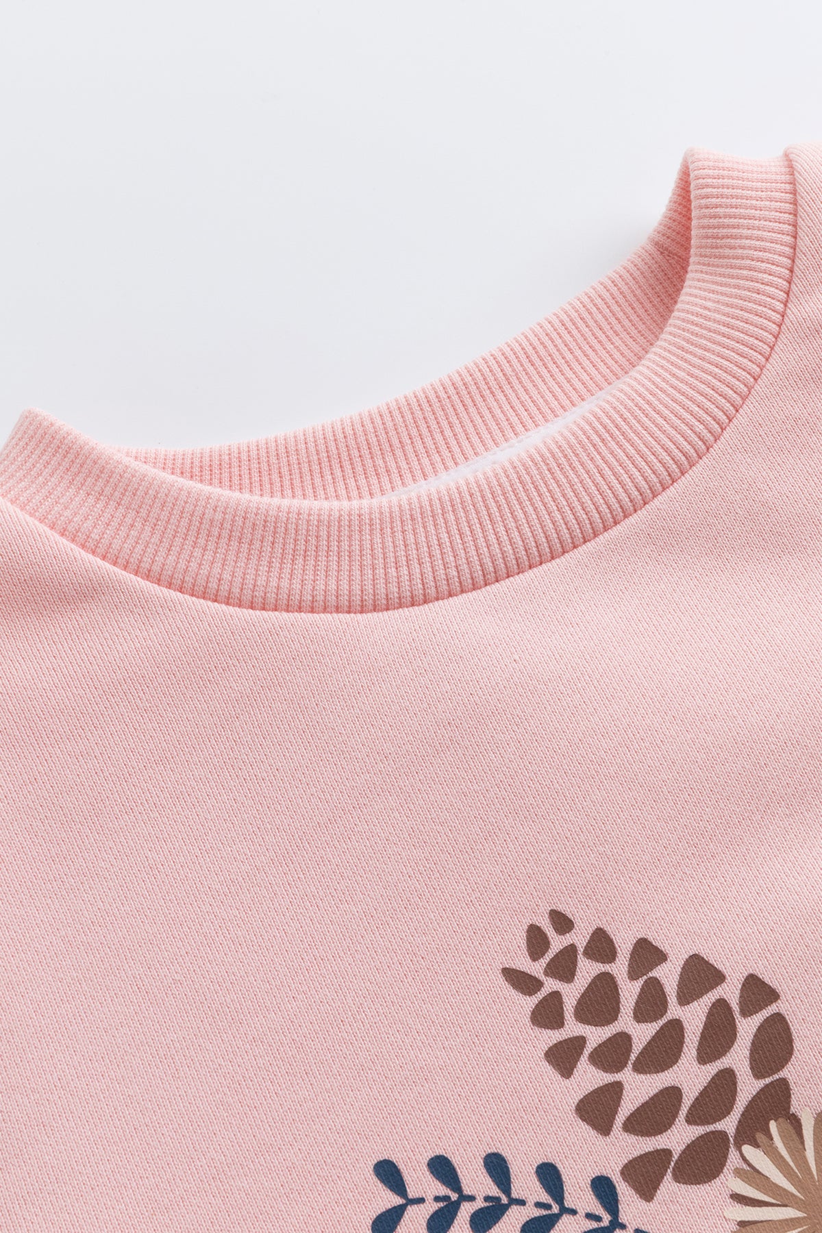 Kids Pinecone Floral Graphic Fleece Sweatshirt