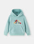 Kids Floral Embroidered Fleece Pullover Hoodie