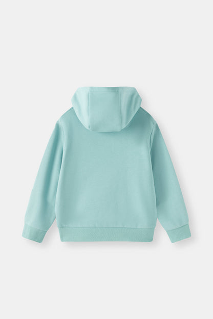 Kids Floral Embroidered Fleece Pullover Hoodie
