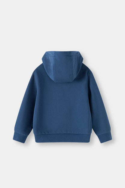 Kids Floral Embroidered Fleece Pullover Hoodie