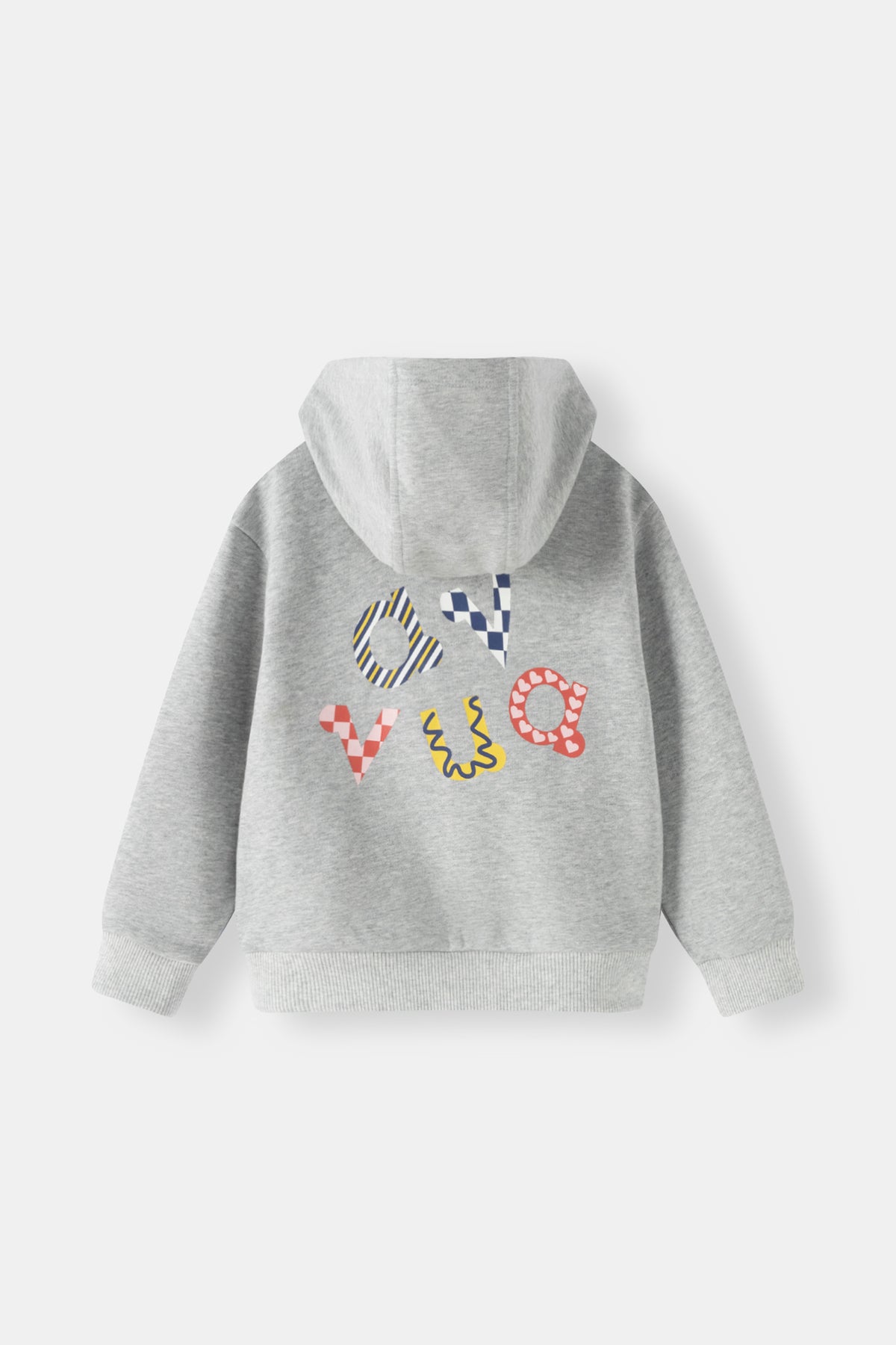 Kids Embroidered Mushroom Zip-Up Fleece Hooded Jacket