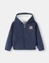 Kids Embroidered Pinecone Sherpa-Lined Hooded Jacket