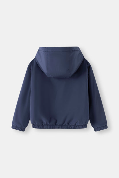 Kids Embroidered Pinecone Sherpa-Lined Hooded Jacket