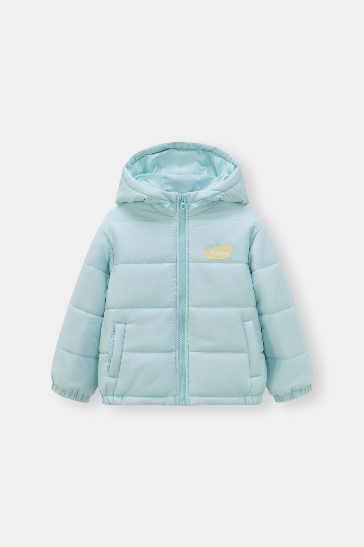 Kids Embroidered Cloud Hooded Down Jacket
